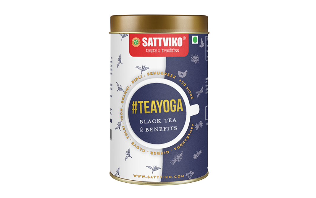 Sattviko TeaYoga Black Tea & Benefits    Tin  120 grams